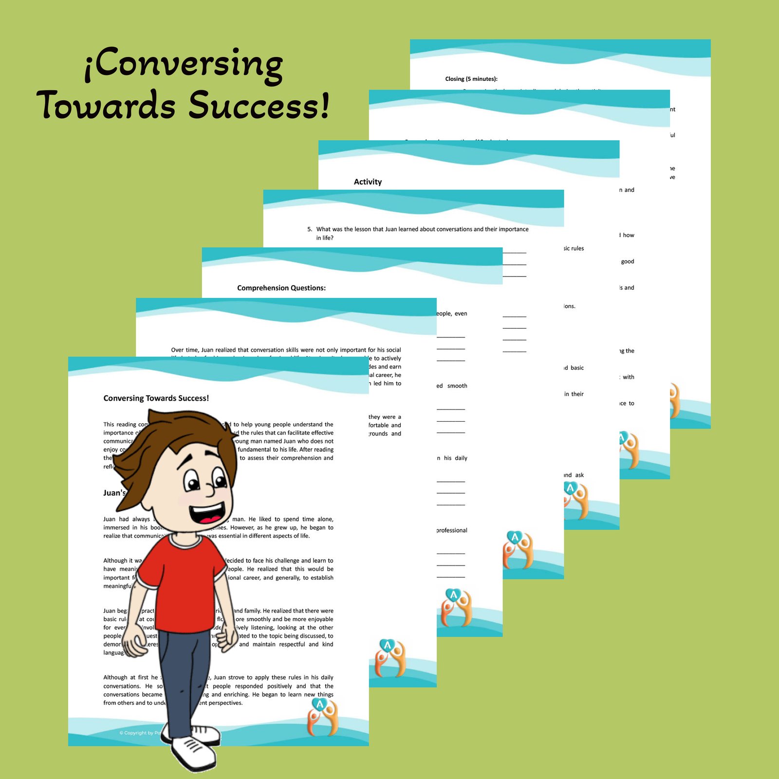 Conversando hacia el éxito. (Actividad para practicar la comprensión lectora y conversaciones)