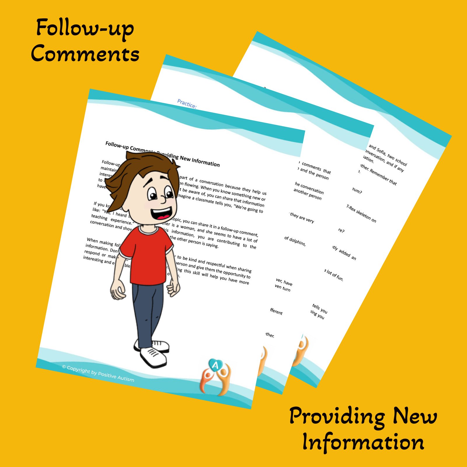 Follow-up Comments Providing New Information (Worksheets To Teach Conversations Skills To Autistic Children)