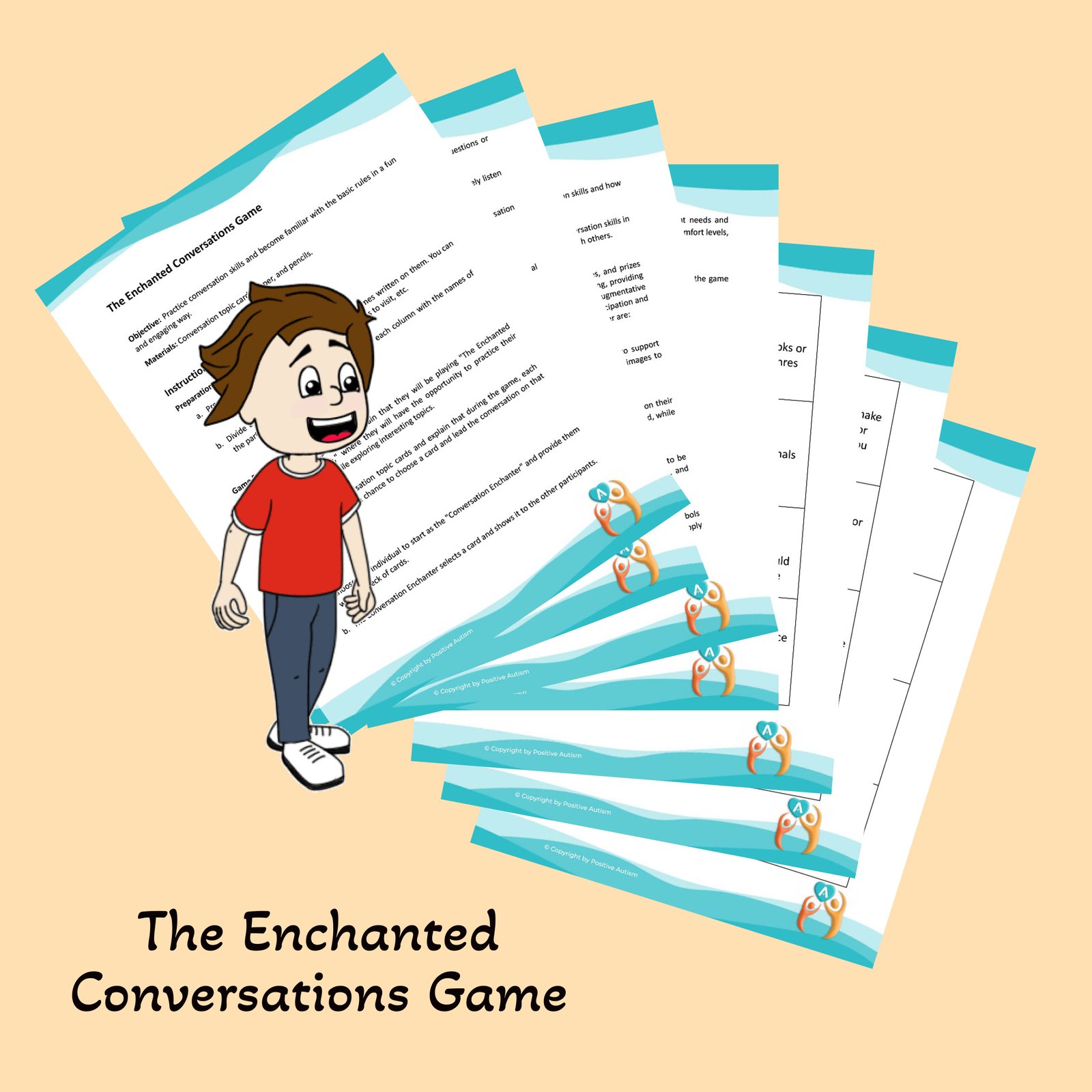 El juego de las conversaciones encantadas. (Juego Para Practicar Habilidades De Conversación A Niños Autistas)