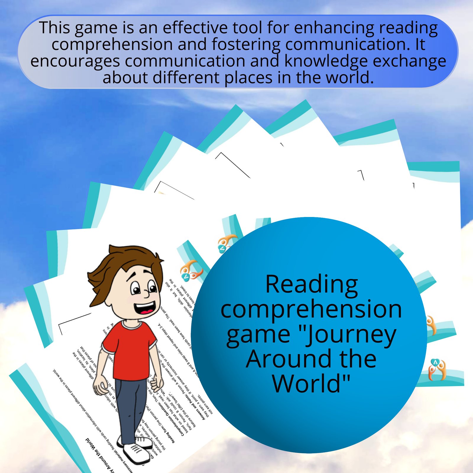 Journey Around the World. (Game to practice reading comprehension with Autistic Children )