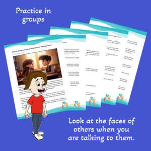 look-at-the-faces-of-others-when-you-are-talking-to-them-group-activity-worksheets-for-teaching-conversation-and-social-skills-to-autistic-children