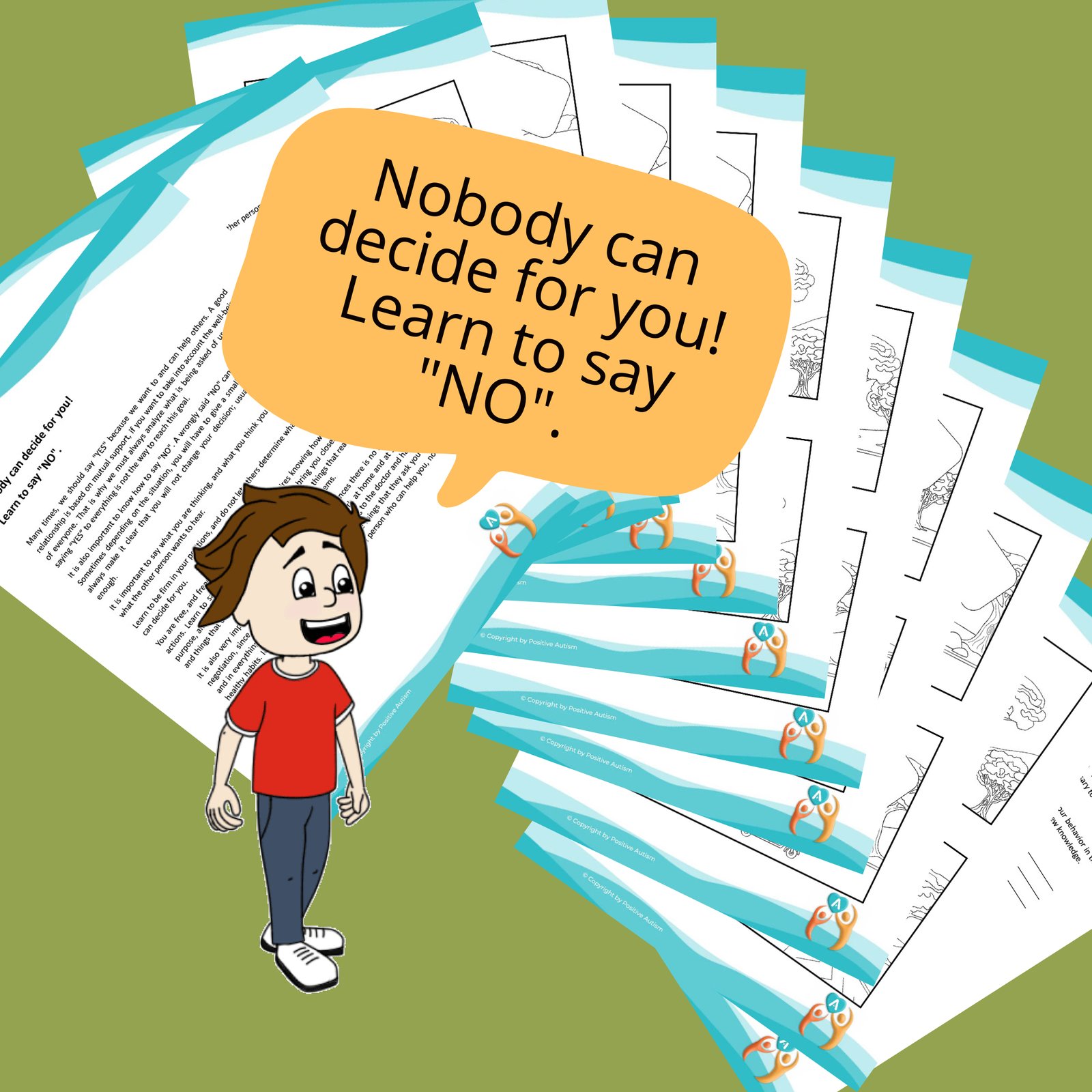 Nadie puede decidir por ti. (Hojas de trabajo para enseñar a los niños habilidades sociales y emocionales)