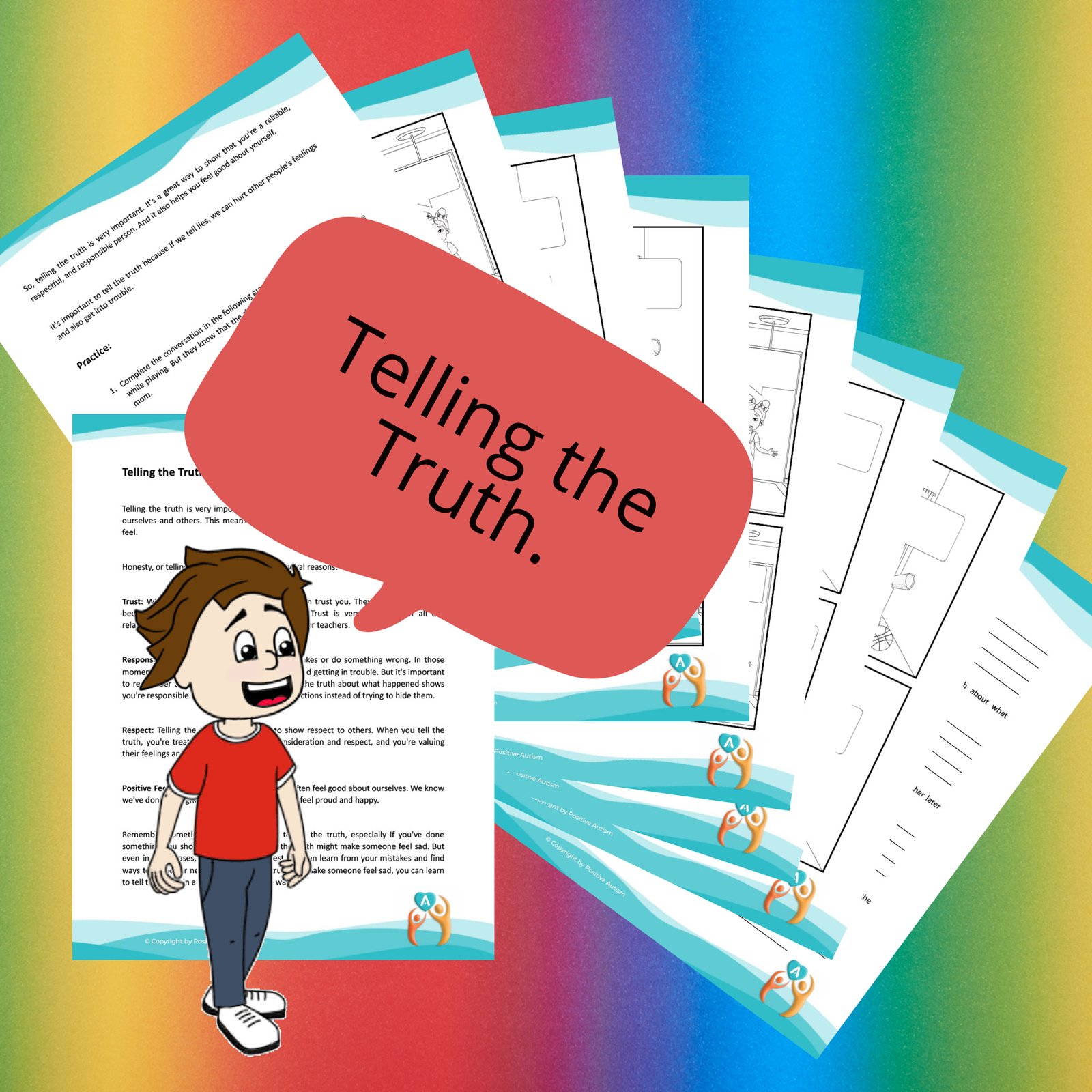 Telling the Truth. (Worksheets To Teach Children Social Skills)