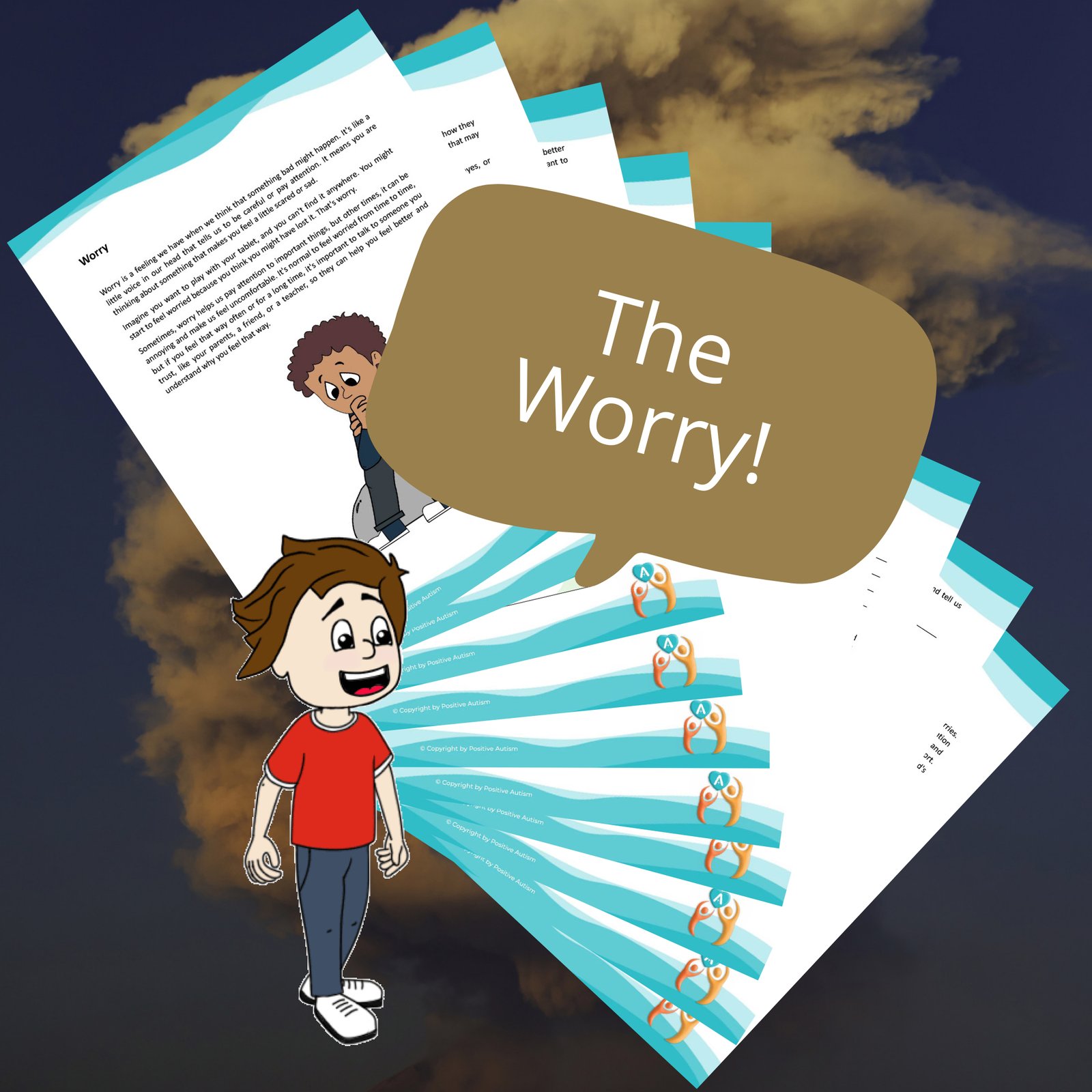 Worry. (Activity Worksheets For Teaching Social And Emotional Skills To Autistic Children)