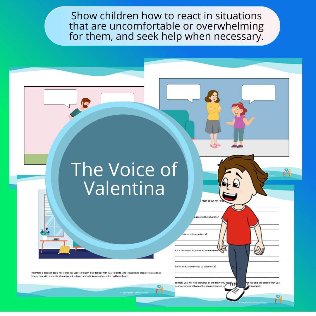 The Voice of Valentina. (Activity To Practice Reading Comprehension, Social And Emotional Skills For Autistic Children)