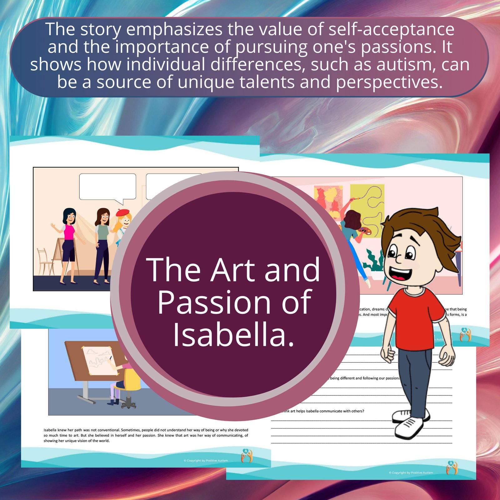 The Art and Passion of Isabella. (Activity To Practice Reading Comprehension And Life Skills For Autistic Children)