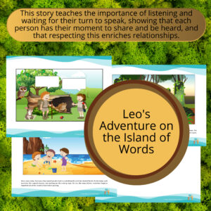 leos-adventure-on-the-island-of-words-activity-to-practice-reading-comprehension-and-conversation-skills-for-autistic-children