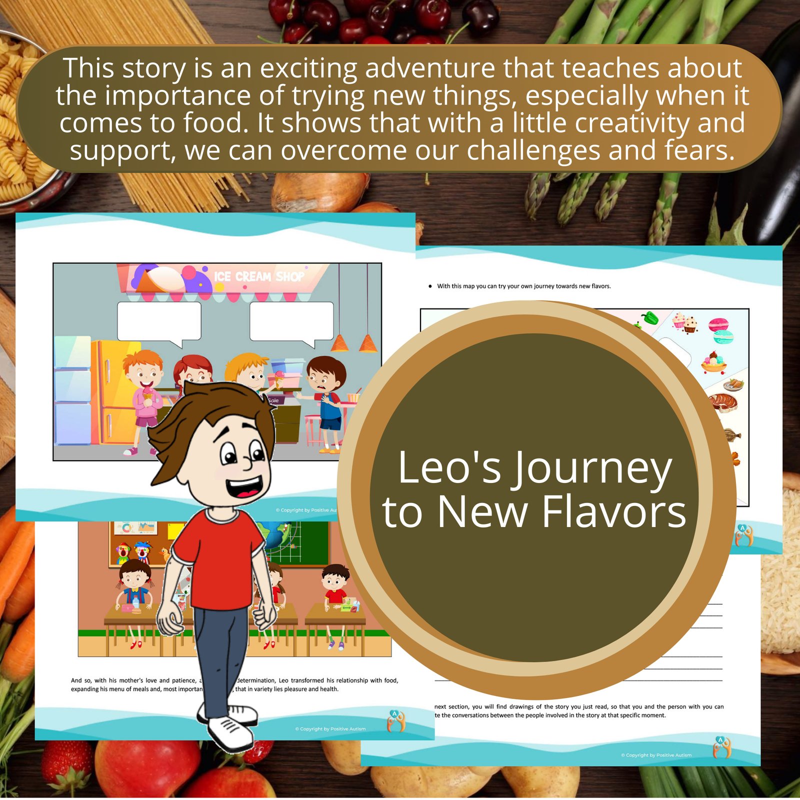 Leo's Journey to New Flavors. (Activity To Practice Reading Comprehension And Life Skills For Autistic Children)