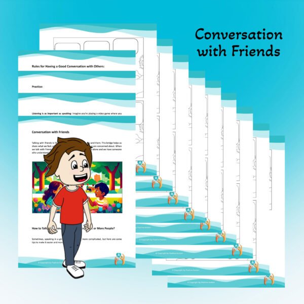 Conversation with Friends.(Worksheets To Teach Conversations Skills To ...