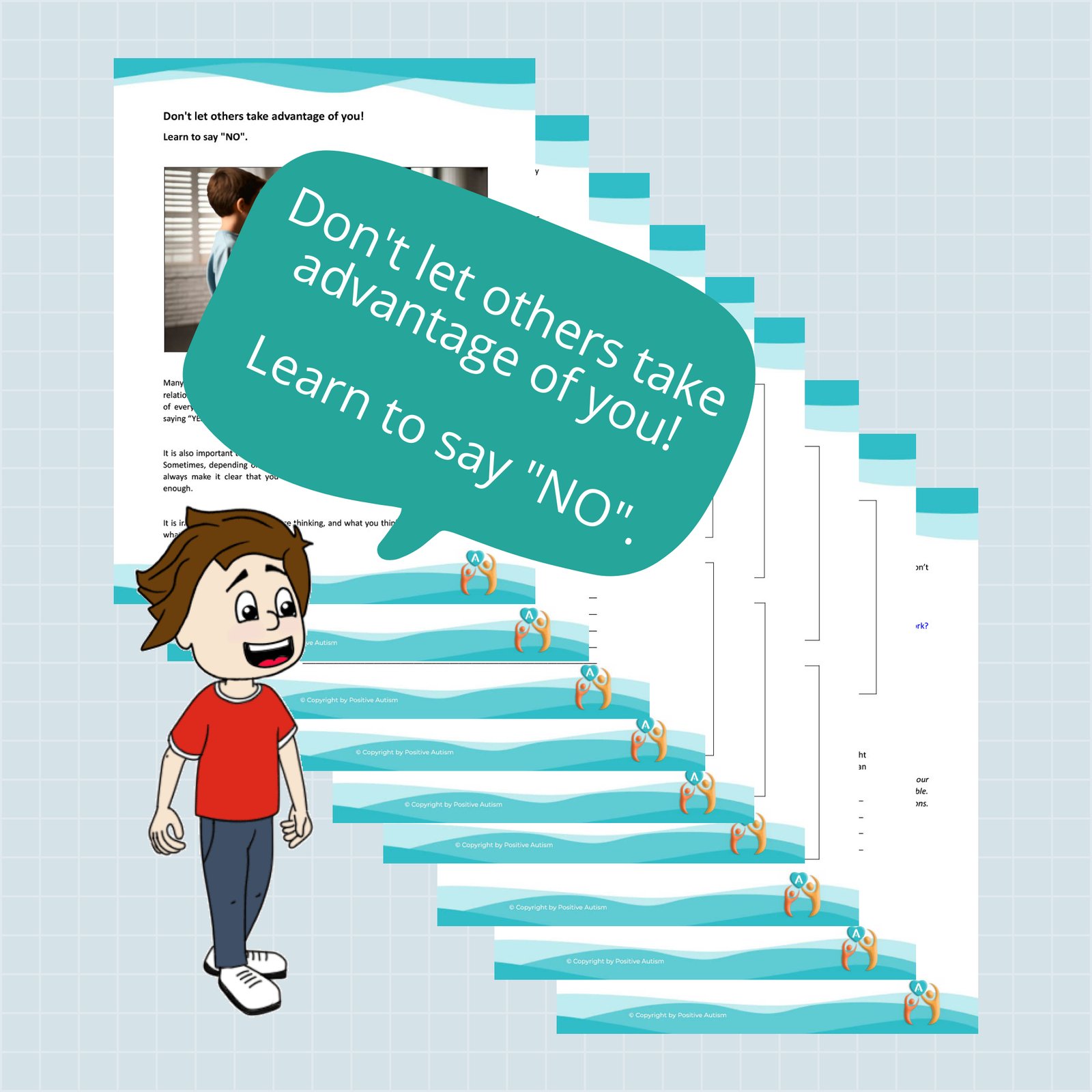 Don't let others take advantage of you! Learn to say "NO". (Activity Worksheets For Teaching Social Skills To Autistic Children)