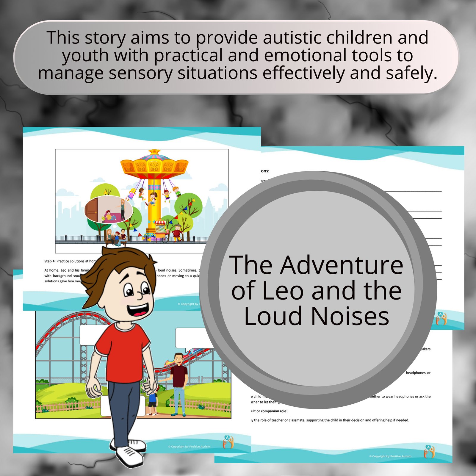 La aventura de Leo y los ruidos fuertes. (Actividad para practicar la comprensión lectora y habilidades para manejar las dificultades sensoriales de los niños autistas)
