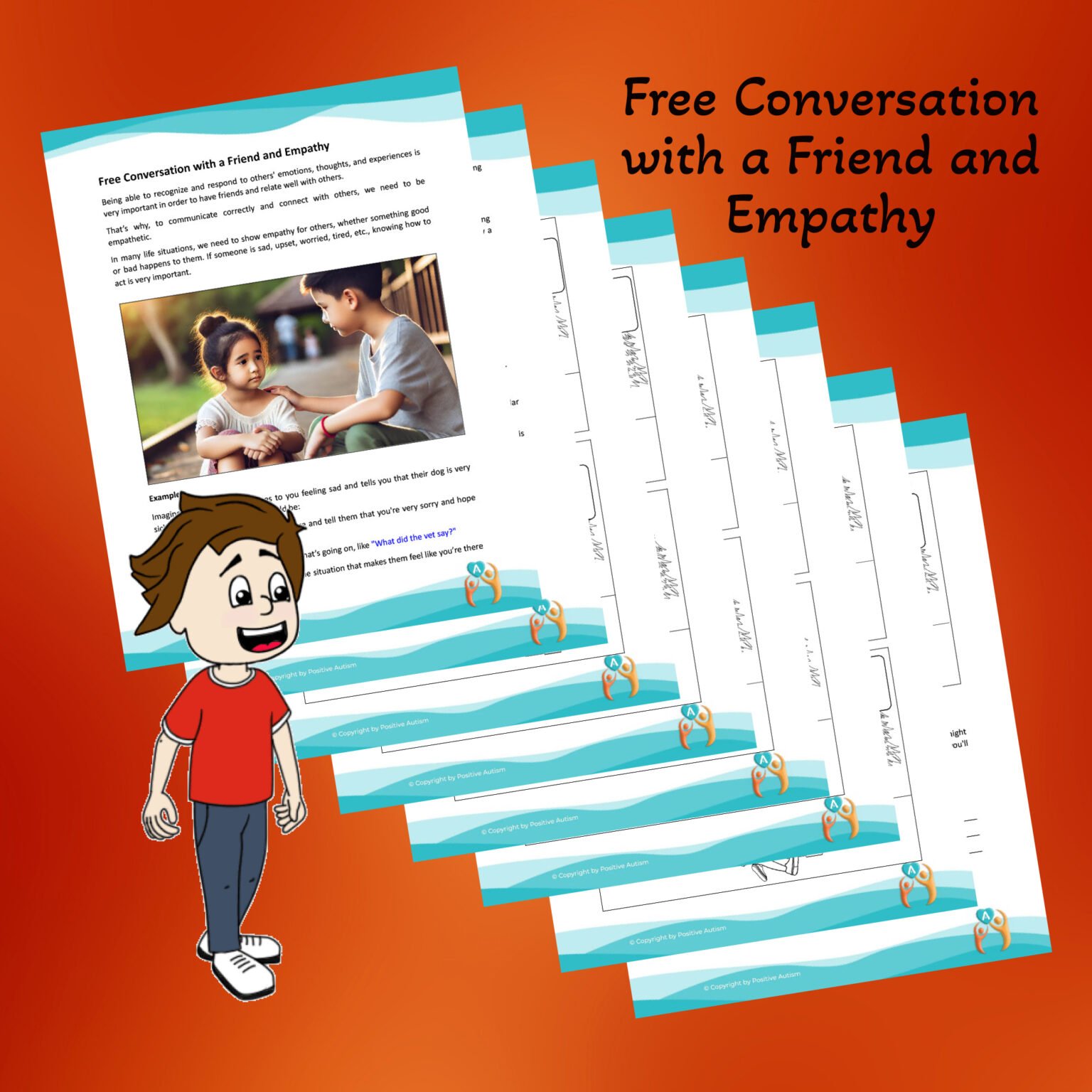 Free Conversation with a Friend and Empathy. (Activity Worksheets For ...