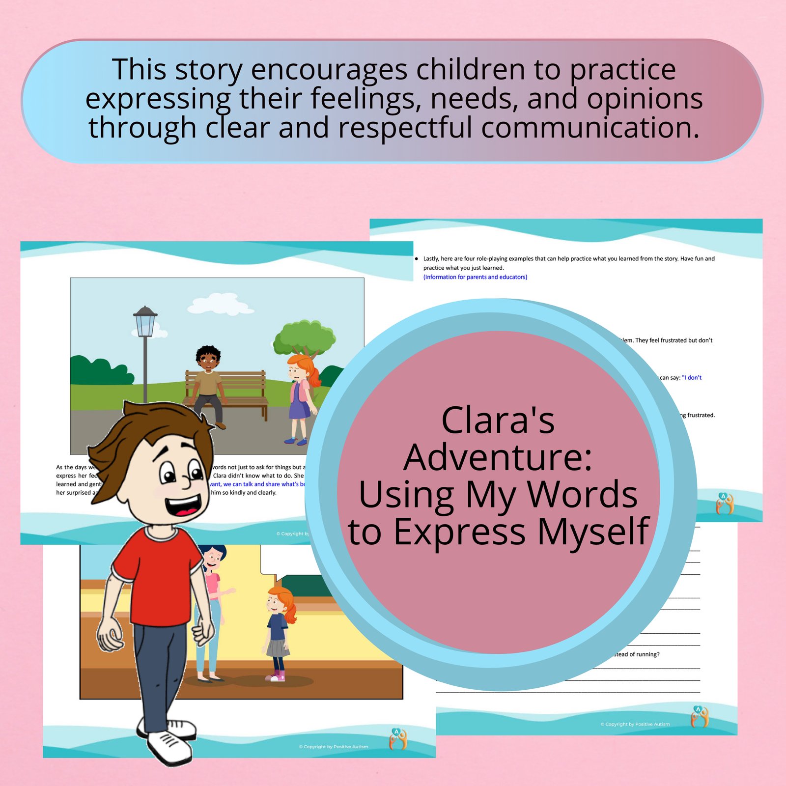 Clara's Adventure:  Using My Words to Express Myself. (Activity To Practice Reading Comprehension, Social And Emotional Skills For Autistic Children)