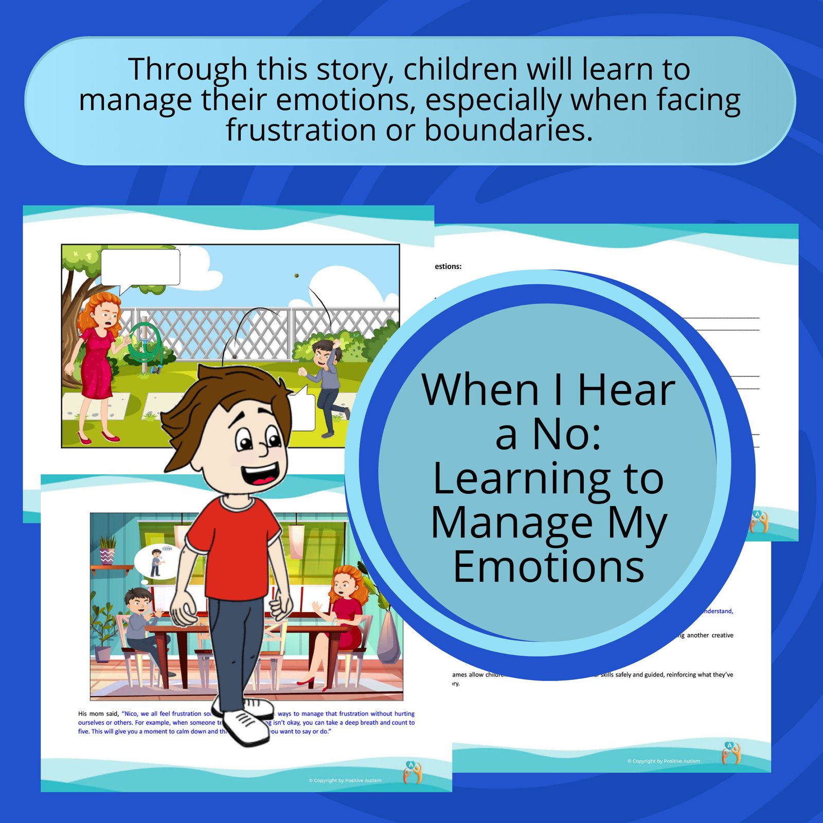 When I Hear a No:  Learning to Manage My Emotions. (Activity To Practice Reading Comprehension, Social And Emotional Skills For Autistic Children)