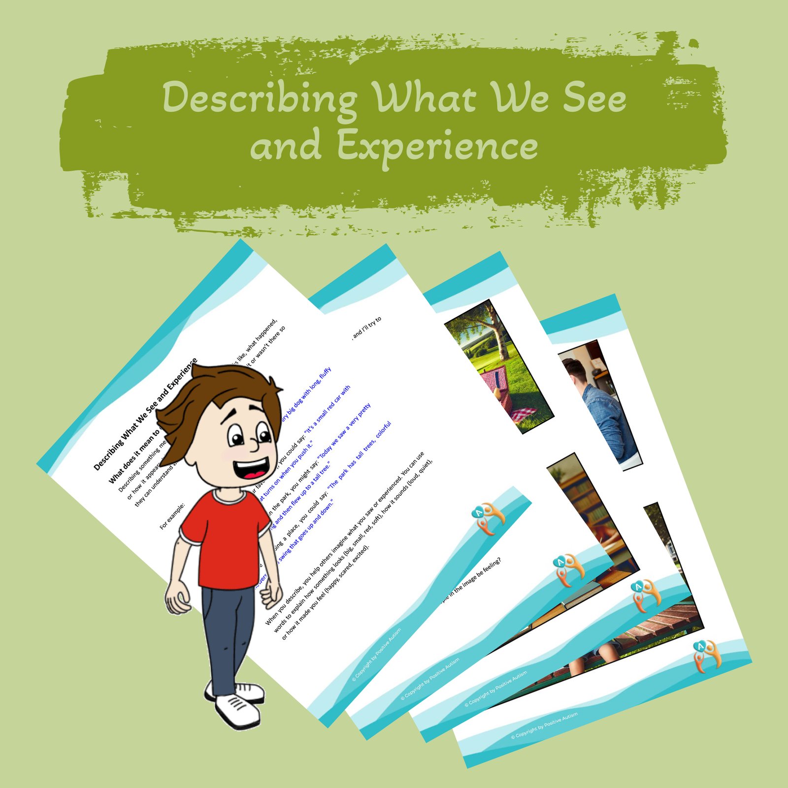 Describiendo lo que vemos y experimentamos. (Actividad para practicar habilidades de comunicación y lenguaje para niños autistas)