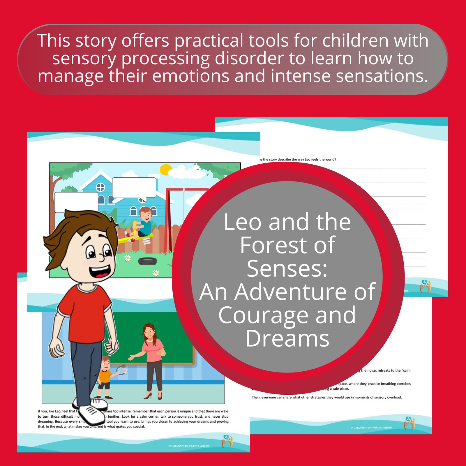 Leo y el Bosque de los Sentidos: Una aventura de coraje y sueños. (Actividad para practicar la comprensión lectora, el descubrimiento y el autoconocimiento en niños con trastorno del procesamiento sensorial).