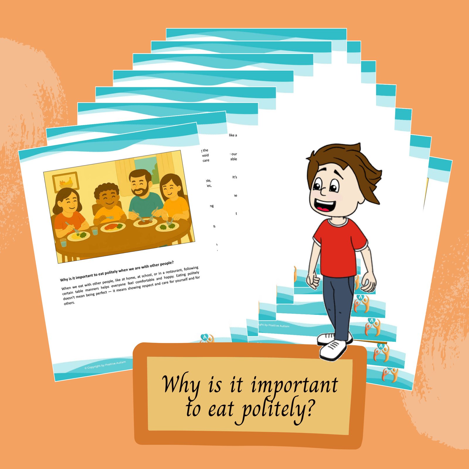 Why is it important to eat politely when we are with other people? (Worksheets to teach children independence and life skills)